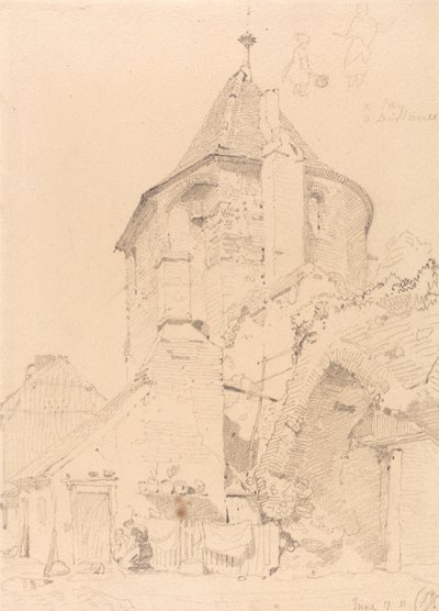 Yarmouth, the North-west Tower by John Sell Cotman